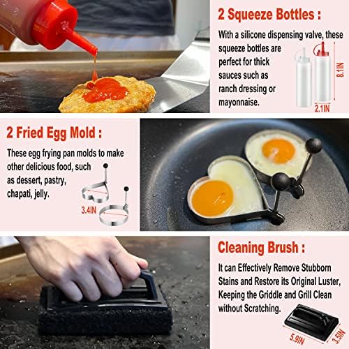 N NOBLE FAMILY 38PCS Griddle Accessories Kit, Professional Grill Tools Set