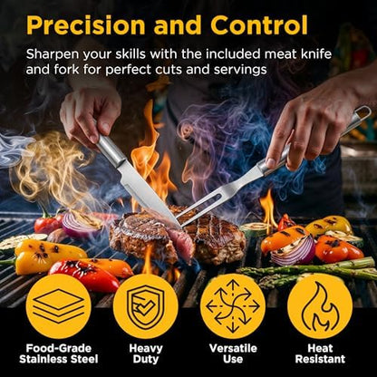 Kaluns 236 PCS Ultimate Grill Master Gift Set – Complete BBQ Accessories Kit with Virtually Everything Needed for Grilling, Smoking & BBQ
