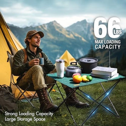 VILLEY Folding Camping Table, Portable Lightweight Table with Carry Bag