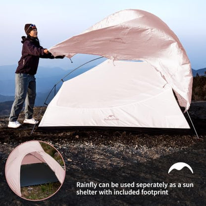 Naturehike Cloud-Up 2 Person Tent Lightweight Backpacking Tent with Footprint - Free Standing Ultralight Camping Hiking Backpack Tents Two Person Tent