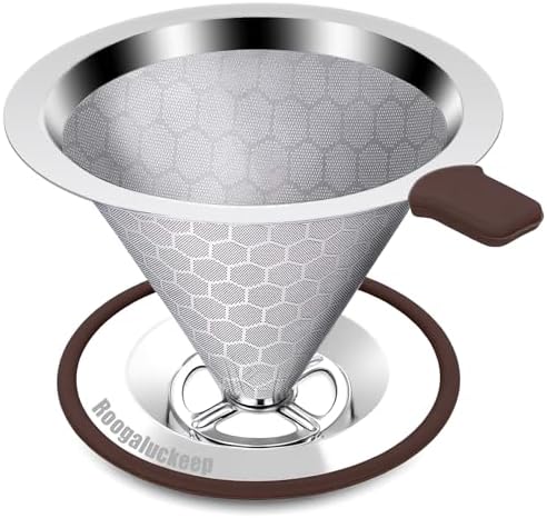 Pour Over Coffee Maker, Reusable Stainless Steel Filter