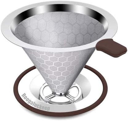 Pour Over Coffee Maker, Reusable Stainless Steel Filter