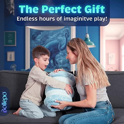 Kids Sleeping Bag for Boys & Girls - Glow in The Dark for Ages 3+, Large With Pillow Pocket, Extra Soft Toddler Blanket (66" x 33")