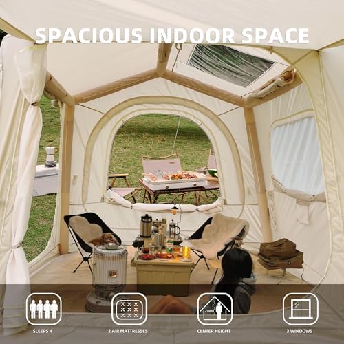Inflatable Camping Tent with Hand Pump