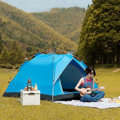 Camping Tent Pop Up,Backpacking Tents, Automatic Family Camping Tent, Instant Tents for Camping,Easy Set Up Tent,Portable Dome Tent for Camping Hiking & Traveling (Color : /Blue, Size : 2-3 Persons
