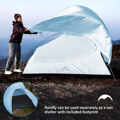 Naturehike Cloud-Up 2 Person Tent Lightweight Backpacking Tent with Footprint - Free Standing Ultralight Camping Hiking Backpack Tents Two Person Tent