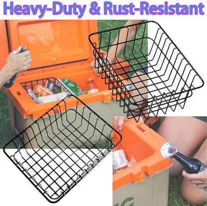 Cooler Basket for RTIC 52&72QT Ultra-Light Coolers, Compatible with Coleman 54QT Steel Belted Coolers, Keep Smaller Items Dry-Goods Basket, Compatible with Ice, RTIC Cooler Accessories etc.