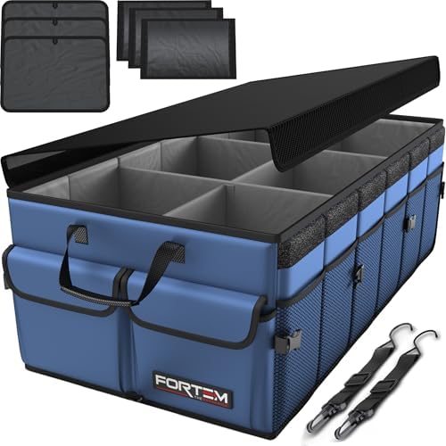 FORTEM Trunk Organizer - Foldable Car Organizer & Storage for SUVs & Trucks