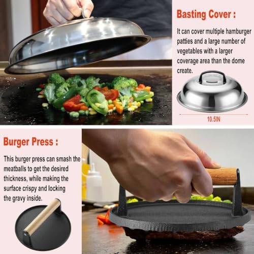N NOBLE FAMILY 38PCS Griddle Accessories Kit, Professional Grill Tools Set
