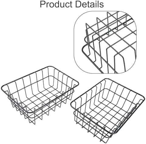 Coated Steel Wire Cooler Basket 32 Qt -Light Coolers, Storage Insert with Divider Compatibility Camping and Tailgating, 11.5x8.5x4.5 Inches
