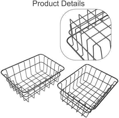 Coated Steel Wire Cooler Basket 32 Qt -Light Coolers, Storage Insert with Divider Compatibility Camping and Tailgating, 11.5x8.5x4.5 Inches