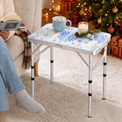 Small Folding Table 2 Foot, Lightweight Aluminum Portable Camping Table