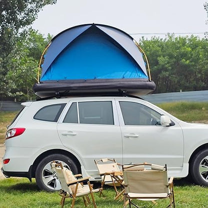 2 Person Inflatable Car Roof Top Tent with Pump,4 Season Waterproof and Sun Resitant Camping Dome Camping Tents for SUV, Truck and Universal Car Tent,Easy Setup