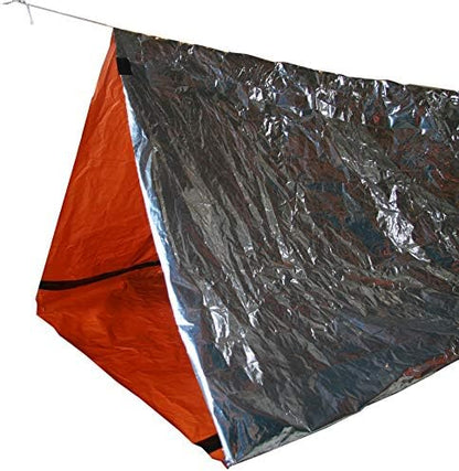 Emergency Zone Reflective & Green Survival 2 Person Tube Tents. Available in 1, 2, 3, 48 Packs. (Orange/Reflective, 3)
