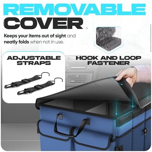FORTEM Trunk Organizer - Foldable Car Organizer with Cooler for SUV, Trucks