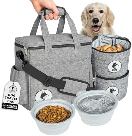 Dog Travel Bag for Supplies - Airline Approved Pet Backpack Organizer