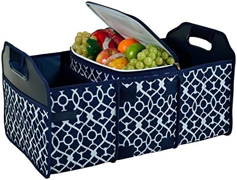 Picnic at Ascot 3 Section Folding Trunk Organizer- with Removable Cooler- Designed & Quality Approved in the USA