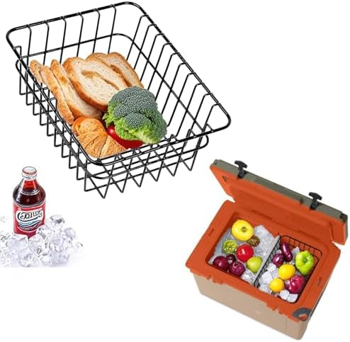 Cooler Basket for RTIC 32QT Ultra-Light Coolers, Stainless Steel Storage Dry-Goods Basket, Keep Smaller Items Dry, Compatible with Ice, Dividers, Locks and Other Accessories.