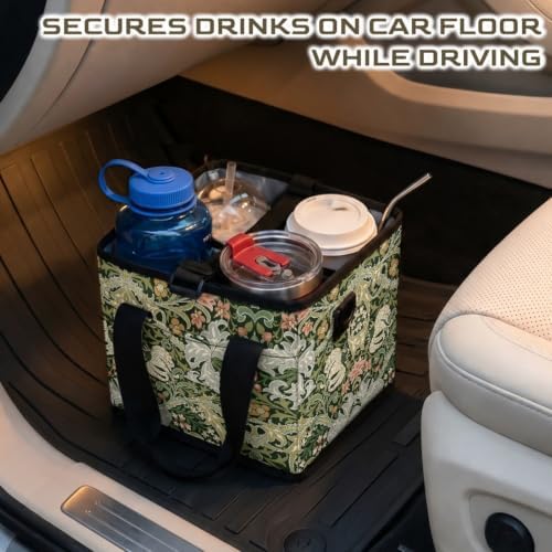 William Morris Style Print Foldable Leak-proof Soft Cooler Bag