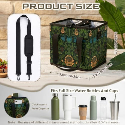 Insulated Collapsible Cooler Bag, William Morris Style Print