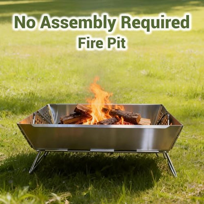 Charmline 16x9 in Small Portable Charcoal Grill, Small Fire Pit