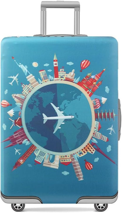 MosaiRudo Travel Luggage Covers For Suitcase Tsa Approved,Suitcase Cover Protector Fit 18-32 Inch Luggage Travel Accessories (T2507, S)