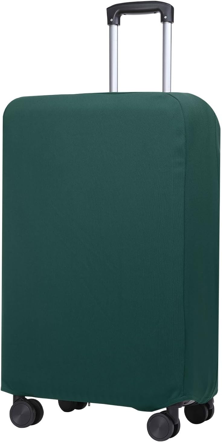 PATIKIL Luggage Cover, Suitcases Covers Elastic Carry on Cover Protector Washable Scratch-Resistant Fits 19-21 Inch Luggage for Travel Business Trips, Dark Green