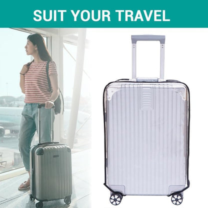 Clear Suitcase Cover - 20 24 26 28 30 Inch Waterproof PVC Suitcase Cover - Transparent Travel Suitcase Wrap - Protective Cover Case for Wheeled Luggage (30-Inch)