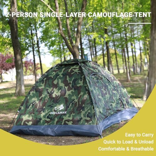 2 Person Camping Tent Lightweight Waterproof Backpacking Dome Tent, Easy Setup & Portable Shelter