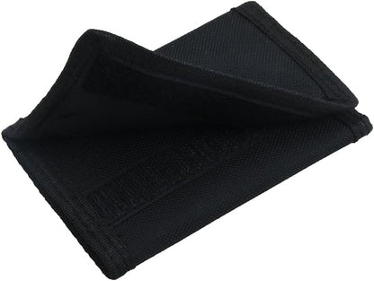 NEICY RFID Blocking Canvas Wallet for Men and Women - Camo Trifold Outdoor Sports Wallets with Magic Sticker for Teen Kids (Black Set)
