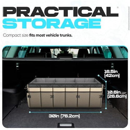 FORTEM Trunk Organizer - Foldable Car Organizer with Cooler for SUV, Trucks