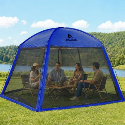 Abahub Portable Screen House Tent for 4-6 Person, 9.8x9.8x6.7 ft, Blue