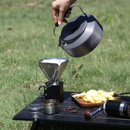 Bulin Camping Kettle, 1.6L Large Portable Stovetop Camp Tea Coffee Pot