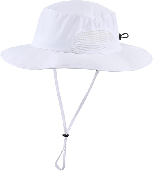 Home Prefer UPF50+ Mens Sun Hat Wide Brim Fishing Hat for Men UV Protection Womens Beach Bucket Hat for Golf Hiking Gardening