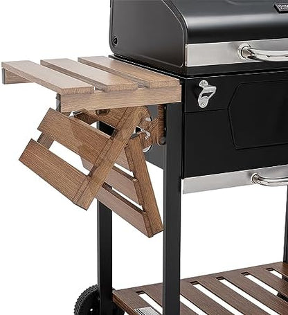 Royal Gourmet CD1824M 24-Inch Charcoal Grill, Folding Table, 490 Sq. In.