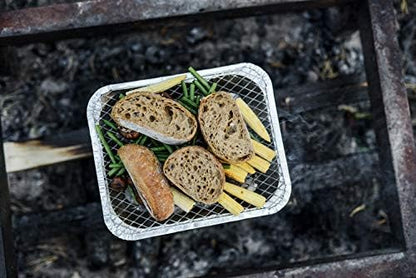 Disposable Charcoal Grill Ideal for Camping and Tailgate Parties -Pack of 2 Portable, Easy To Light, and Convenient charcoal grill Lasts 1.5 hours Grill Anytime, Anywhere