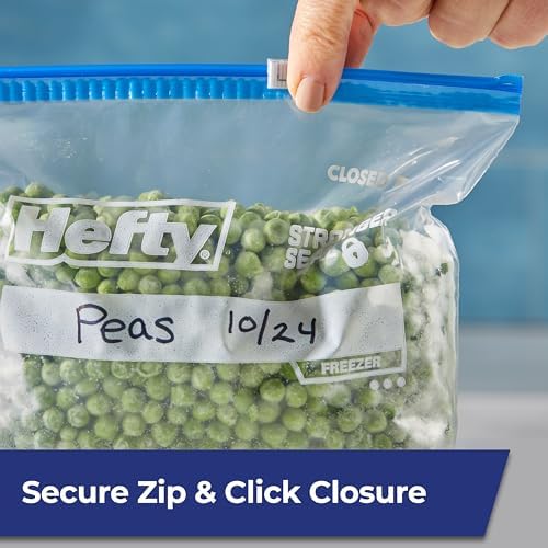 Hefty Slider Freezer Bags, Gallon Size, 56ct