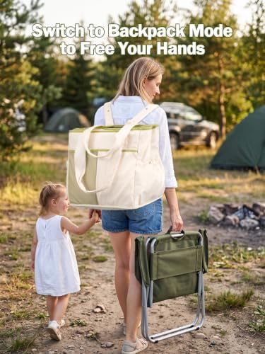 Odoland 2-in-1 Beach Cooler Bag-24 Can + 13L Dry Storage 12H Insulated