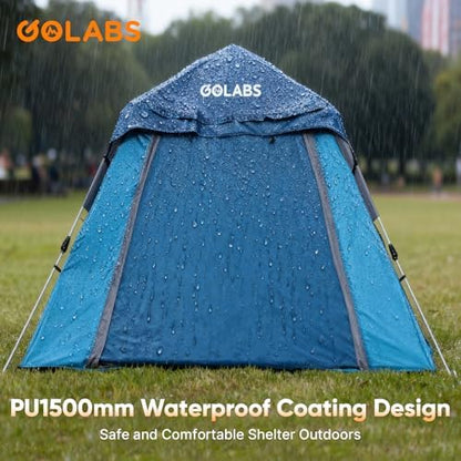Golabs Pop Up Camping Tent for 2/3 Person, Quick Setup by Pre-Attached Pole