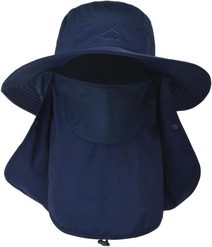 Sun Hats for Men Women Fishing Hat UPF 50+ Breathable Wide Brim Summer UV Protection Hat