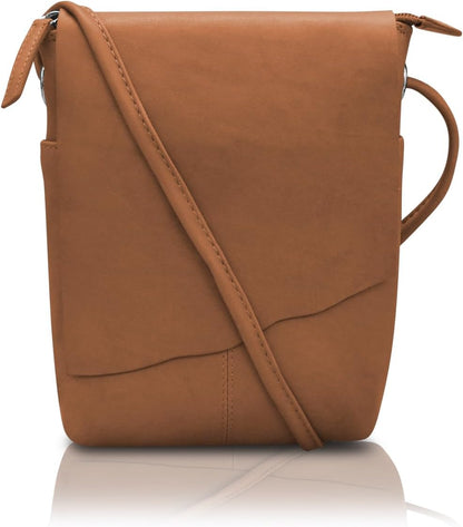 ili New York Leather Mini Sac Crossbody - Genuine Leather Crossbody Bags for Women with RFID Blocking, Adjustable Strap