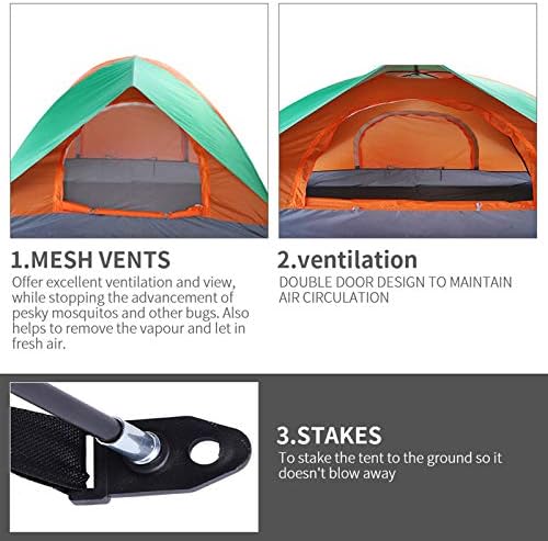 2 Person Tent - Dome Tents for Camping, Waterproof Windproof Backpacking Tent, Easy Set up Small Lightweight Tents, for Hiking Beach Outdoor with 2 Mesh Windows