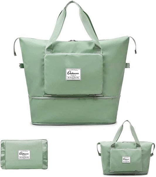 Large Capacity Foldable Travel Bag Expandable Portable Carry on Bag Dry&Wet Separation Sports Duffel Bags