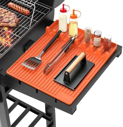 Silicone Grill Mat for Blackstone Griddle Accessories, 8-Slot Tool Mat
