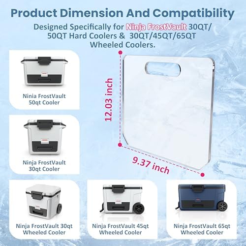 Acrylic Cooler Divider Insert Compatible with Ninja FrostVault