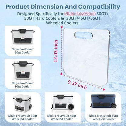 Acrylic Cooler Divider Insert Compatible with Ninja FrostVault