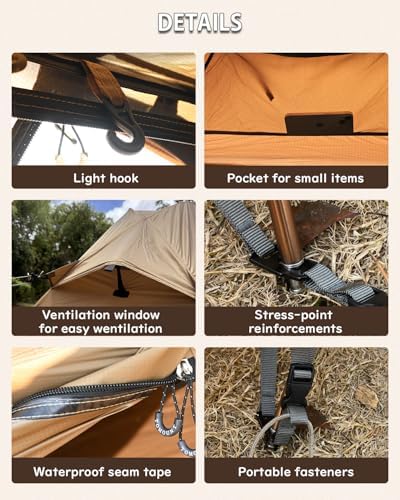 MC TOMOUNT Backpacking Tent Ultralight Nylon 1-2 Person Camping Tent