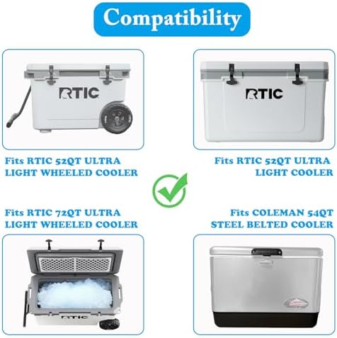 Cooler Basket for RTIC 52/72Qt Ultra-Light Wheeled Coolers,Inside Dry-Goods Basket fits Coleman 54 Qt Steel Belted/Ninja FrostVault Cooler,Stainless Steel Wire Rack
