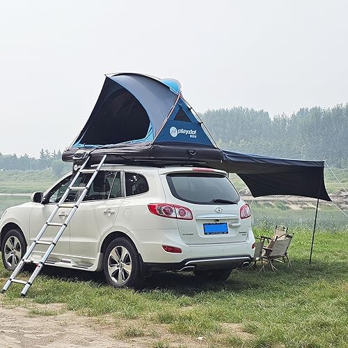 2 Person Inflatable Car Roof Top Tents with Pump and Awning,4 Season Camping Dome Roof Top Tent Camping Tent for SUV, Truck and Universal Car,Easy Setup
