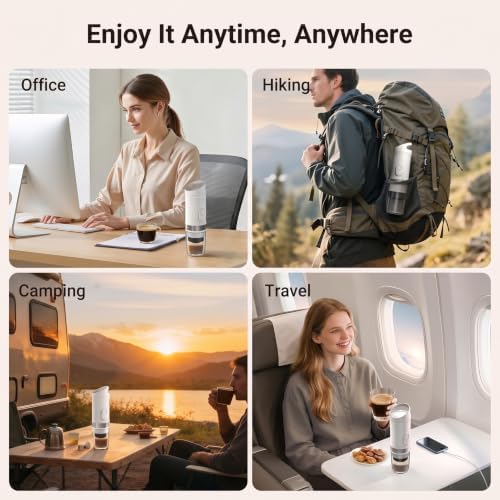 Portable Coffee Maker, USB-C Rechargeable Electric Espresso Machine